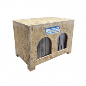 Melada Kedi Evi Dış Ortam Uygun Ahşap Kedi Evi Double OSB 53x41x35 cm - 3