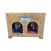 Melada Kedi Evi Dış Ortam Uygun Ahşap Kedi Evi Double OSB Minderli 53x41x35 cm - 2
