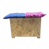 Melada Kedi Evi Dış Ortam Uygun Ahşap Kedi Evi Double OSB Minderli 53x41x35 cm - 4