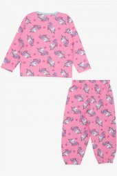 Kız Bebek Pijama Takımı Unicorn Desenli , Pembe - 2