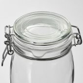 Vakum Kapaklı Cam Kavanoz MeridyenDukkan Şeffaf 2 Litre Contalı Kavanoz - 5