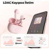 Soundpeats Air3 Deluxe HS Bluetooth 5.2 Hi-Res Kablosuz Kulak içi Kulaklık Pembe - 4