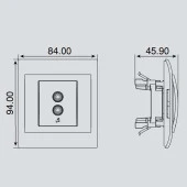 Viko Panasonic Thea Blu Müzik Yayın Prizi Mekanizma WBTM05605NC-TR - 2