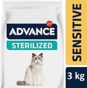 Advance Sensitive Sterilised Somonlu Kısırlaştırılmış Yetişkin Kedi Maması 3 KG thumbnail 3