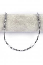 Gümüş Gri Hematit Doğal Taş Dizi 4 mm Küre Kesim thumbnail 2