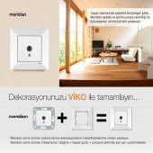 Viko 9096 7037 Karre/Meridian Beyaz Müzik Yayın Prizi - 2