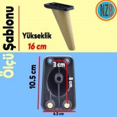 Mobilya Kanepe Sehpa TV Ünitesi Koltuk Ayağı 16 cm Kahverengi Baza Ayak thumbnail 3