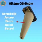 Mobilya Kanepe Sehpa TV Ünitesi Koltuk Ayağı 16 cm Kahverengi Baza Ayak thumbnail 5