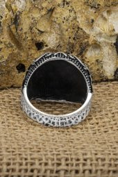 Süleyman Mührü İşleme Taşsız 925 Gümüş Erkek Yüzük thumbnail 8