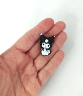 Terlik Ayakkabı Sandalet Süsü Kuromi 1 Adet Silikon Kız Erkek Aksesuar Hediye thumbnail 1