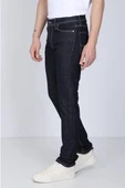 Erkek Lacivert Kontrast Dikişli Jean Pantolon - 2
