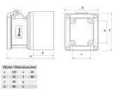 Bemis IP44 CEE Norm 4/32A Duvar Priz 380V - 450V BC1-3504-2510 thumbnail 2