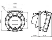 Bemis IP67 CEE Norm 5/32A 45 Derece Eğik Makine Priz 380V - 450V BC1-3505-7420 - 3