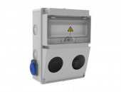 Bemis IP44 2 Adet Ön Delikli 2 Adet Yan 1/16A 220V Prizli Halogen Free V10 Kombinasyon Kutusu BH2-2201-2020 - 1