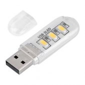 FİLONLİNE FAC-01 TAŞINABİLİR MİNİ USB 3 LED GÜNIŞIĞI LAMBA 5730 SMD KAMP STİCK LED  GECE LAMBASI - 1