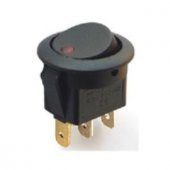 "132A" Yuvarlak Nokta Işıklı ON/OFF Anahtar 3 Pin 12 Volt - 1