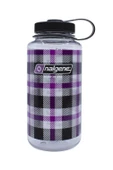 Nalgene 32oz Wide Mouth Purple Plaid Tritan Suluk - 1