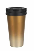 Kaliteli Çift Katman Paslanmaz Çelik 500 ml Termos Bardak Gold - 1