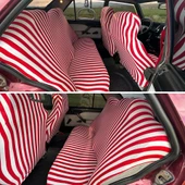 Kırmızı Çizgili Servis Kılıfı - Zebra Desen Servis Kılıfı - 1
