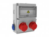 Bemis IP44 2 Adet 5/16A 380V Ön 2 Adet Yan 1/16A 220V Prizli V10 Kombinasyon Kutusu BD2-2218-2020 - 1