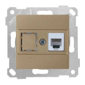 Mutlusan Rita Antik Altın Mekanizma + Tuş Telefon Prizi 1Xrj12 (Cat3) - 1