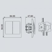 Viko Panasonic Thea Blu Komütatör Mekanizma WBTM01095NC-TR - 2