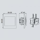 Viko Panasonic Thea Blu Anahtar Mekanizma WBTM01015NC-TR - 2
