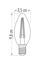Cata 4W E14 2700K Amber Rustik Buji Led Ampul CT-4280 - 2
