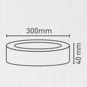 Maxled 24W Yuvarlak Sıva Üstü Led Panel 6500K Beyaz thumbnail 3