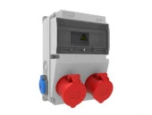 Bemis IP44 2 Adet 5/32A 380V Ön 2 Adet Yan 1/16A 220V Prizli V10 Kombinasyon Kutusu BD2-2234-2020 - 1