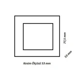 ACK AH07-00934 0.7W Kare Led Merdiven ve Duvar Armatürü  6500K Beyaz - 2
