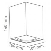 Ack AH12-03571 Gu10 Siyah Kasa Orange Reflektör Sıva Üstü Armatür Ampulsüz thumbnail 2