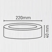 Maxled 18W Yuvarlak Sıva Üstü Led Panel 6500K Beyaz thumbnail 3