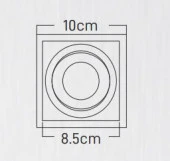 Maxled MX-2052 Kare Spot PC Boş Kasa Siyah thumbnail 2