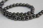 Hematit Taşı YARIM Dizi 6mm (18cm uzunluğundadır) thumbnail 1