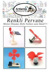 Güneş Paneli Mini Motor ve Pervane Seti 1 Paket Güneş Paneli Solar Panel Deney Seti Anahtar Krokodil Kablo - 6