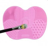 Pratik Kolay Makyaj Fırçası Temizleme Matı Aparatı Aleti Küçük - 1