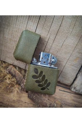 El Yapımı Hakiki Deri Kılıflı Zippo Çakmak - 5