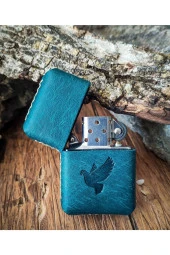 El Yapımı Deri Kılıflı Zippo Çakmak - 1