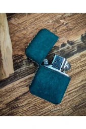 (KILIF) Italyan Derisi Pueblo El Yapımı Deri Zippo Çakmak Kılıf - 3