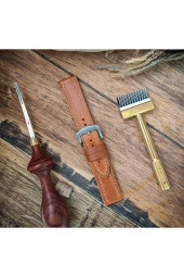 El Yapımı Deri Saat Kordonu - 3