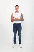 Erkek Mavi Straight Fit Jean Pantolon thumbnail 1
