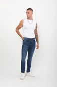 Erkek Mavi Straight Fit Jean Pantolon thumbnail 4
