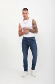 Erkek Mavi Straight Fit Jean Pantolon thumbnail 3