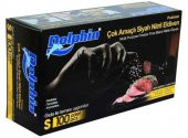 Dolphin Tek Kullanımlık Lateks Siyah Pudrasız Nitril Muayne Eldiveni Small Boy - 100'lü 20 Paket - 2