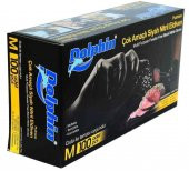 Dolphin Tek Kullanımlık Lateks Siyah Pudrasız Nitril Muayne Eldiveni Meidum Orta Boy - 100'lü 3Paket - 3