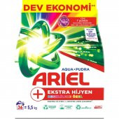 Ariel Toz Çamaşır Deterjanı Aqua Pudra Oxi Ekstra Hijyen Renklilere Özel 5.5 kg - 2