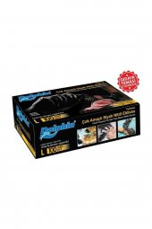 Dolphin Tek Kullanımlık Lateks Siyah Pudrasız Nitril Muayne Eldiveni Large - 100'lü 20 Paket - 3