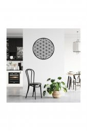 Artanhediyelik Ahşap Yaşam Çiçeği Kutsal Geometri Dekoratif Tablo - 3