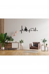 My Wonder Ahşap Mutfak Duvar Aksesuarı Kalp Ritmi Kahve Kalp Temalı MDF Duvar Dekoru - 2